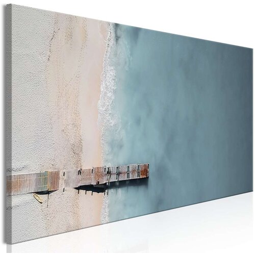  Slika - Sea and Wooden Bridge (1 Part) Narrow Grey 120x40 Slike
