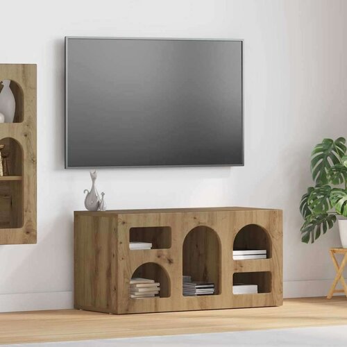 TV omarica Umetni hrast 80 x 35 x 40 cm Konstruiran les, (5000112870) Cene