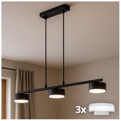 Brilagi LED RGB prigu&amp;scaron;iva luster na sajli MONO 3xGX53/14W/230V Wi-Fi Tuya crna Slike