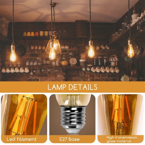 Aigostar led sijalica ST64 E27/8W/230V 2200K Slike