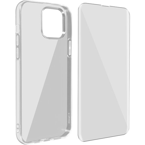 AVIZAR iPhone 13 Pro Max 360° Protection Pack: ovitek iz mehkega silikonskega gela iz kaljenega stekla - prozoren, (20717261) Cene