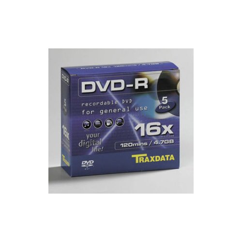  DVD-R TRAXDATA, 4.7GB, 16X, SLIM BOX 5 kom Slike