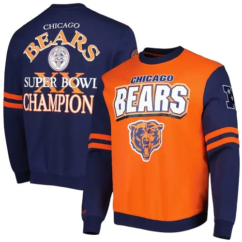 Mitchell And Ness muški Chicago Bears All Over Crew 2.0 pulover