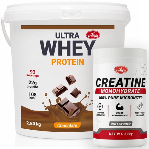 Olympic Ultra Whey Protein Čokolada 2.8kg + Creatine Monohydrate 500g Cene