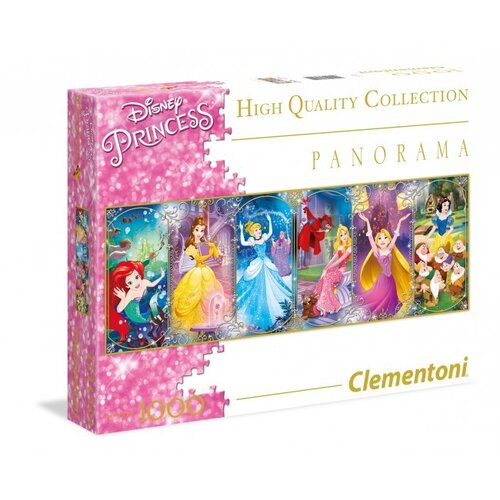 Clementoni Puzzle Panorama - Disneyjeve princese - 1000 kosov (CLE39444), (21215656) Cene