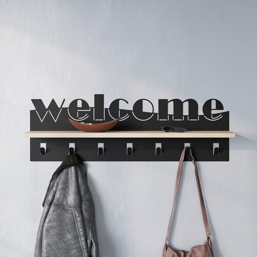 Livetastic Stenski Obe&amp;scaron;alnik Welcome, Barva Hrasta Slike