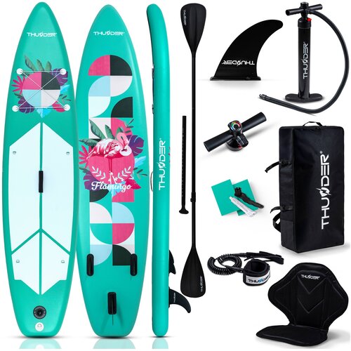 THUNDER Napihljiva SUP deska 320 &amp;times; 75 &amp;times; 15 cm &amp;ndash; set z veslom, sedežem, torbo in pumpko &amp;reg; FLAMI, (5000177435) Slike