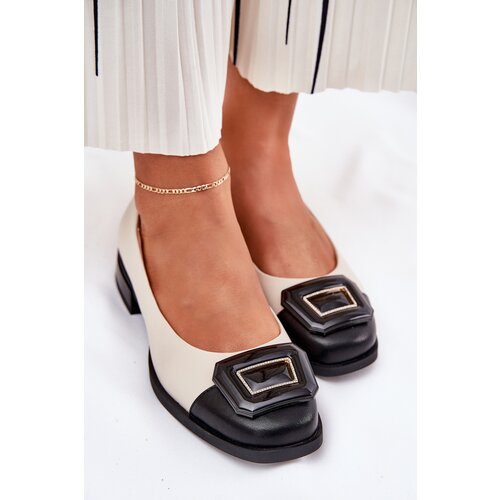 S. BARSKI Leather Ballet Flats With Decoration D&A Cene