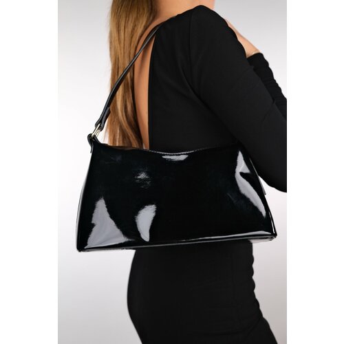LuviShoes JOSELA Black Patent Leather Women's Handbag Slike