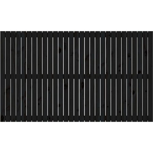  Zidno uzglavlje crni 185x3x110 cm od masivne borovine Slike