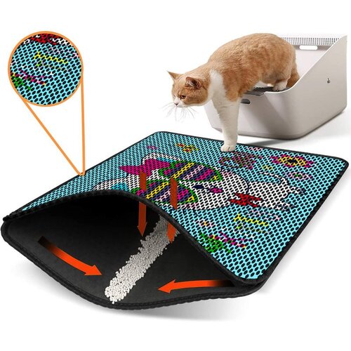WALLXPERT Nrszn0048 multicolor cat litter mat Cene