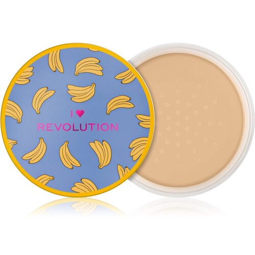 Revolution I Heart Loose Baking Powder nežen puder za matiranje in fiksacijo ličil 22 g odtenek Banana Cene