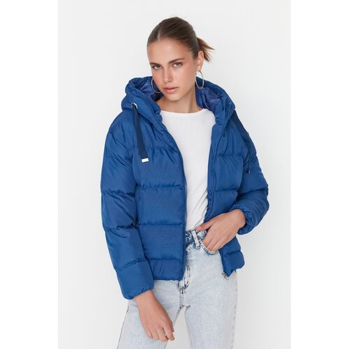 Trendyol Navy Wide Cut Oversize Hooded Down Jacket Slike