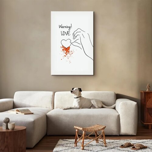  Slika - Warning! Love (1 Part) Vertical 60x90 Na talijanskom platnu Cene