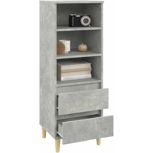  Visoka komoda boja betona 40 x 36 x 110 cm konstruirano drvo Slike
