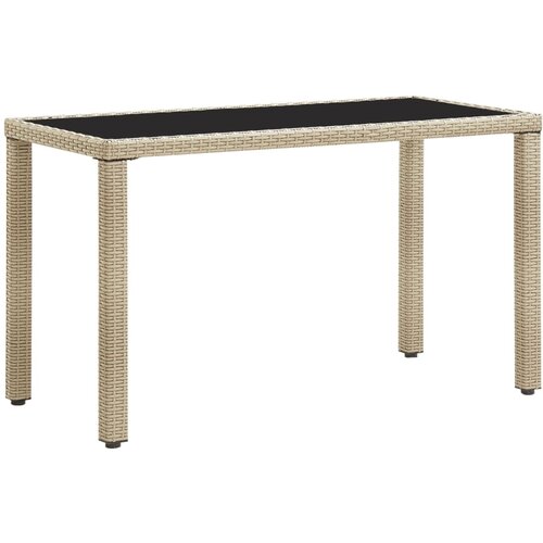 vidaXL Vrtna miza bež 123x60x74 cm poli ratan, (20665897) Cene