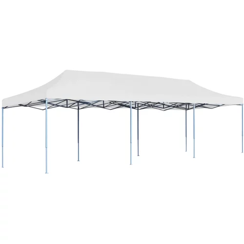 vidaXL zložljiv pop-up šotor za zabave 3x9 m bel