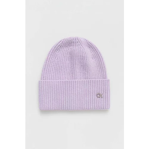 Calvin Klein Kapa s primesjo volne vijolična barva