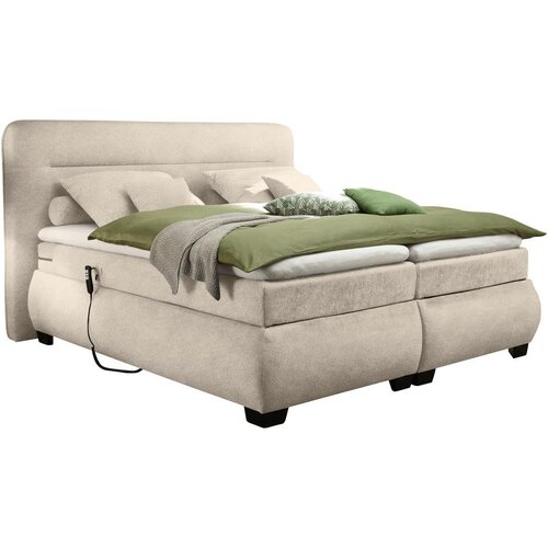 Esposa POSTELJA BOXSPRING 180 cm x 200 cm , tekstil peščene barve Cene