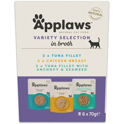  Ekonomično pakiranje Applaws Pouch u temeljcu 24 x 70 g - Mje&amp;scaron;ovito pakiranje s tunom i piletinom (3 vrste) Slike
