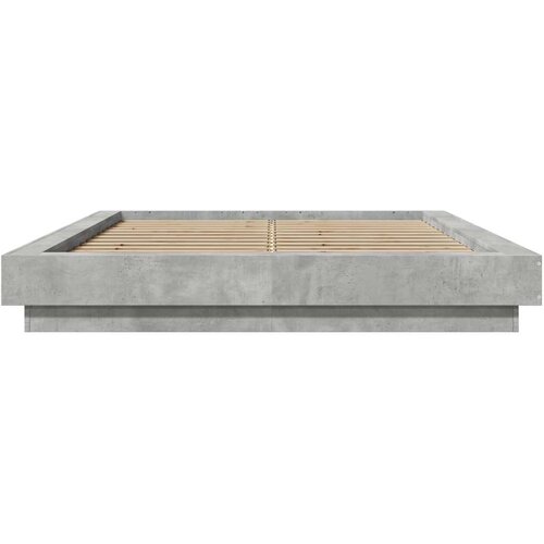 VidaXL Okvir kreveta boja betona 135 x 190 cm od konstruiranog drva Slike