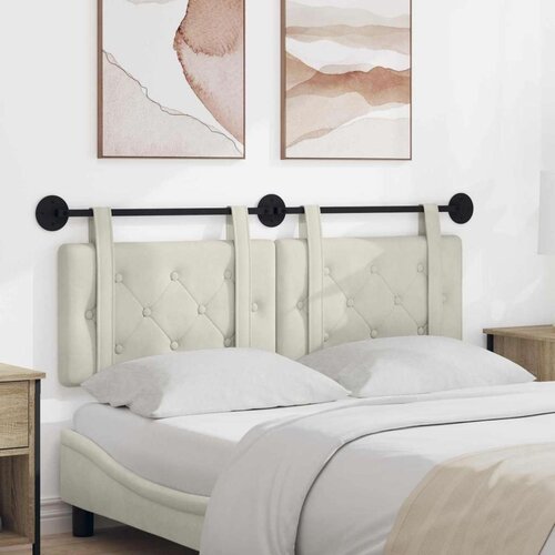  Držeće uzglavlje Zidne Krema 150 x 55 x 5 cm Baršun - Krema 140 cm bez LED Cene