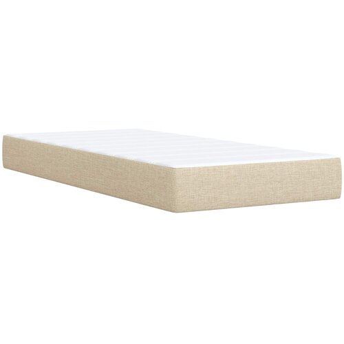  LED okvir za krevet s madracem Krem 100 x 200 cm Tkanina Slike
