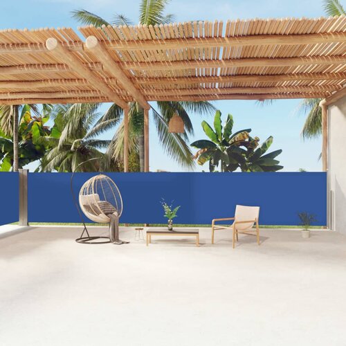 vidaXL Uvlačiva bočna tenda plava 140 x 1200 cm Cijene