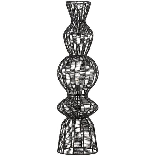 Nova Luce Mat črna stoječa svetilka iz vrvi (vi&scaron;ina 136 cm) Breena &ndash; Cene