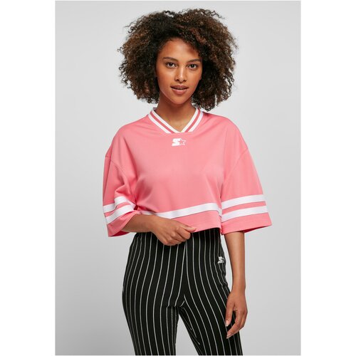 Starter Black Label Women's Cropped Mesh Jersey Starter pinkgrapefruit/white Slike