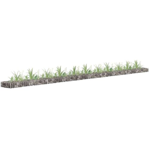 vidaXL gabionska povišena gredica od pocinčanog čelika 450x30x10 cm Cene