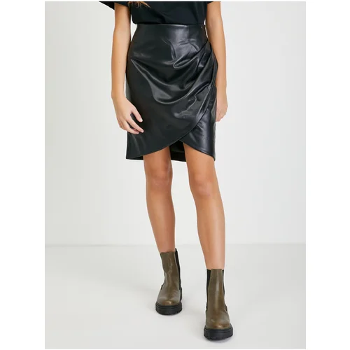 Guess Black Leatherette Skirt Marianne - Women