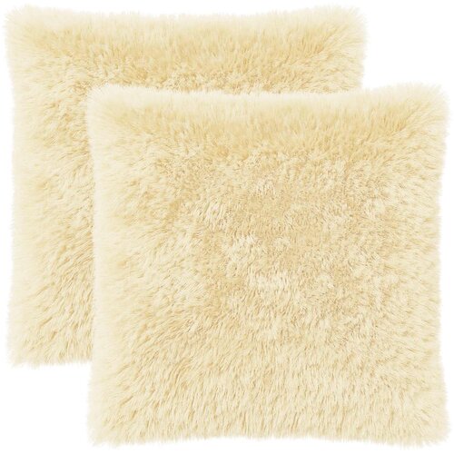  Presvlaka za jastuk 2 pcs HEERLEN Krem 60 x 60 cm PV flis Slike
