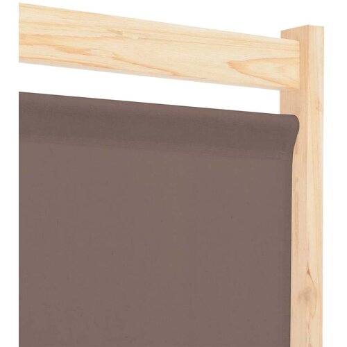  pregrada s 5 panela od tkanine 200 x 170 x 4 cm smeđa Slike