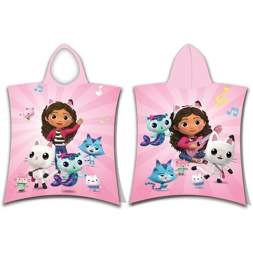 Jerry Fabrics Ružičasti pamučan dječji pončo veličina za 3-8 godina Gabby´s Dollhouse – Cijene