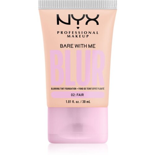 NYX Professional Makeup Bare With Me Blur Tint vlažilni tekoči puder odtenek 02 Fair 30 ml Slike