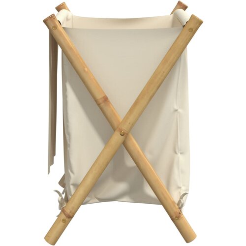 VidaXL Ko&amp;scaron;ara za rublje krem bijela 45 x 55 x 63 5 cm od bambusa Slike