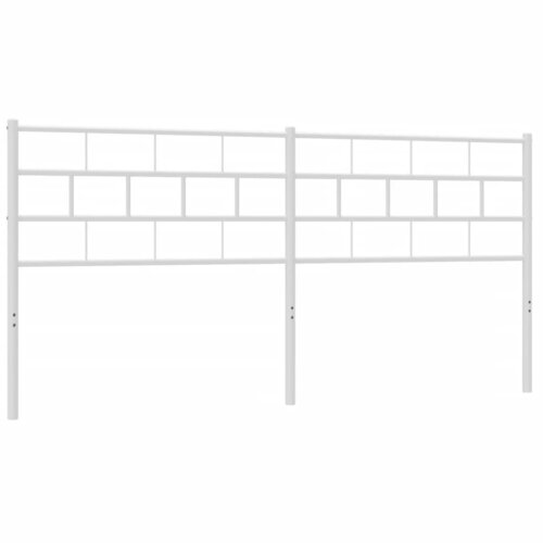 Maison Chic kovinsko posteljno vzglavje - vzglavna omarica - nočna omarica belo 200 cm, (21704035) Slike