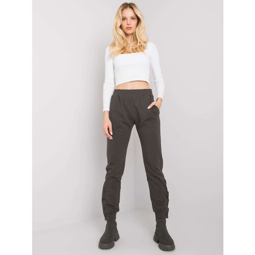 RUE PARIS Sweatpants-RV-DR-7365.17P-dark khaki Slike