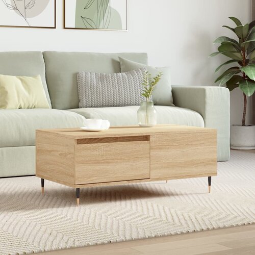 VidaXL Klubska mizica sonoma hrast 90x50x36,5 cm inženirski les Slike