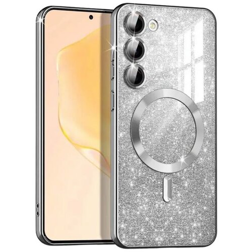 Magsafe glitter maskica Samsung S25 Silver Slike