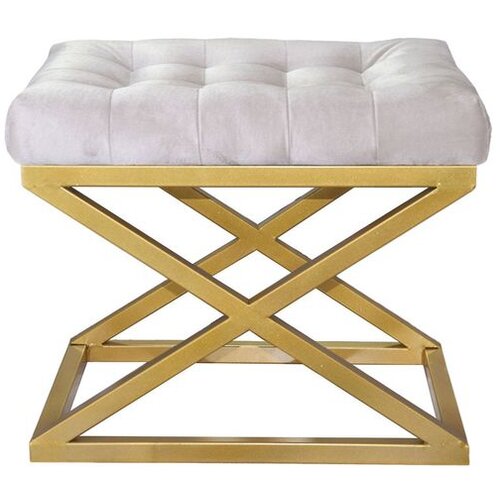 Atelier Del Sofa Capraz - Gold, White GoldWhite Pouffe Slike