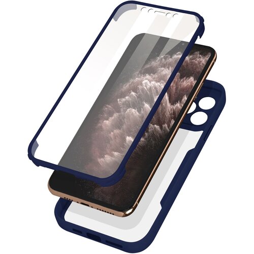 AVIZAR Ovitek iPhone 11 Pro Max, zadnji del iz pleksiglasa z modr obroba, (20616339) Cene