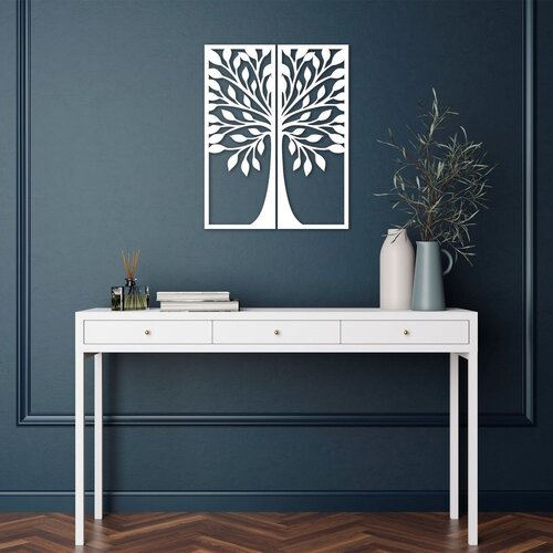 Wallity Zidna dekoracija Ağa&amp;ccedil; 2, 51x65 cm, 8 mm, Bela Slike