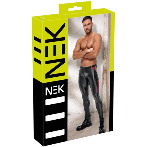 NEK Mu&amp;scaron;ke Sexy pantalone, Crno-crvene Slike