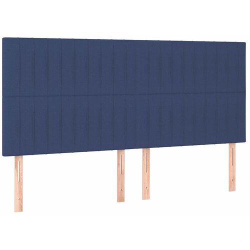  Krevet s oprugama i madracem plavi 200 x 200 cm od tkanine Slike