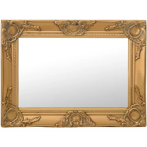 vidaXL Stensko ogledalo v baročnem stilu 60x40 cm zlato