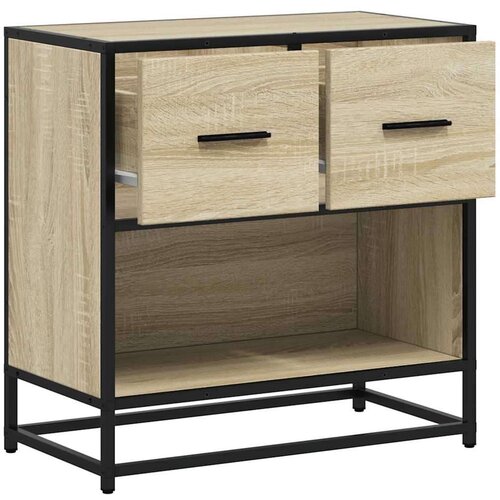 VidaXL Noćni ormarić Sonoma hrast 60x31x60cm Konstruirano drvo i metal Slike