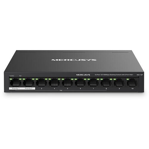 Switch MERCUSYS MS110P 10-Port 10/100Mbps Desktop with 8-Port PoE+ Cijene