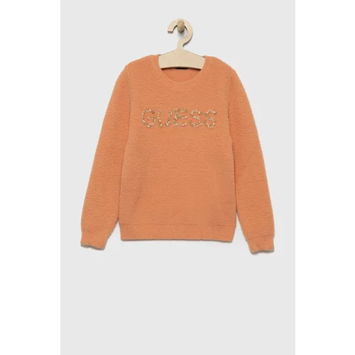 Guess Otroški pulover oranžna barva